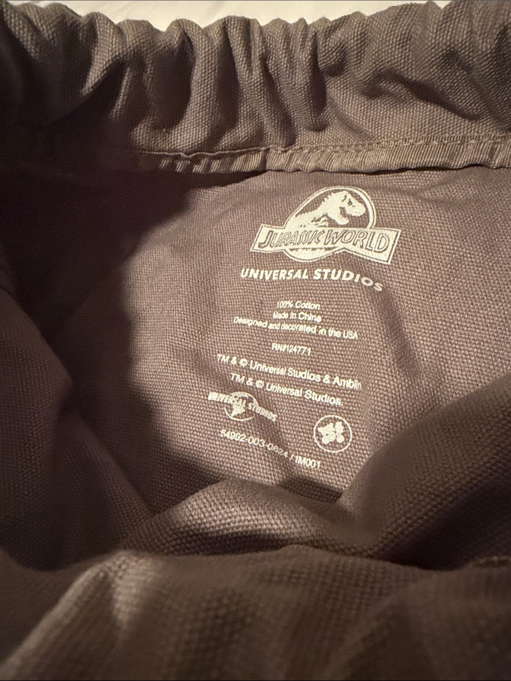 Keep Your Distance T-Rex Drawstring Backpack - Gray - Picture 4 of 4